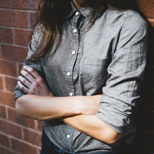 Tradlands Waverly in charcoal chambray, size S